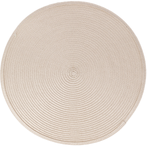 DKKESERVIETTE RUND D38 CM  OFF WHITE