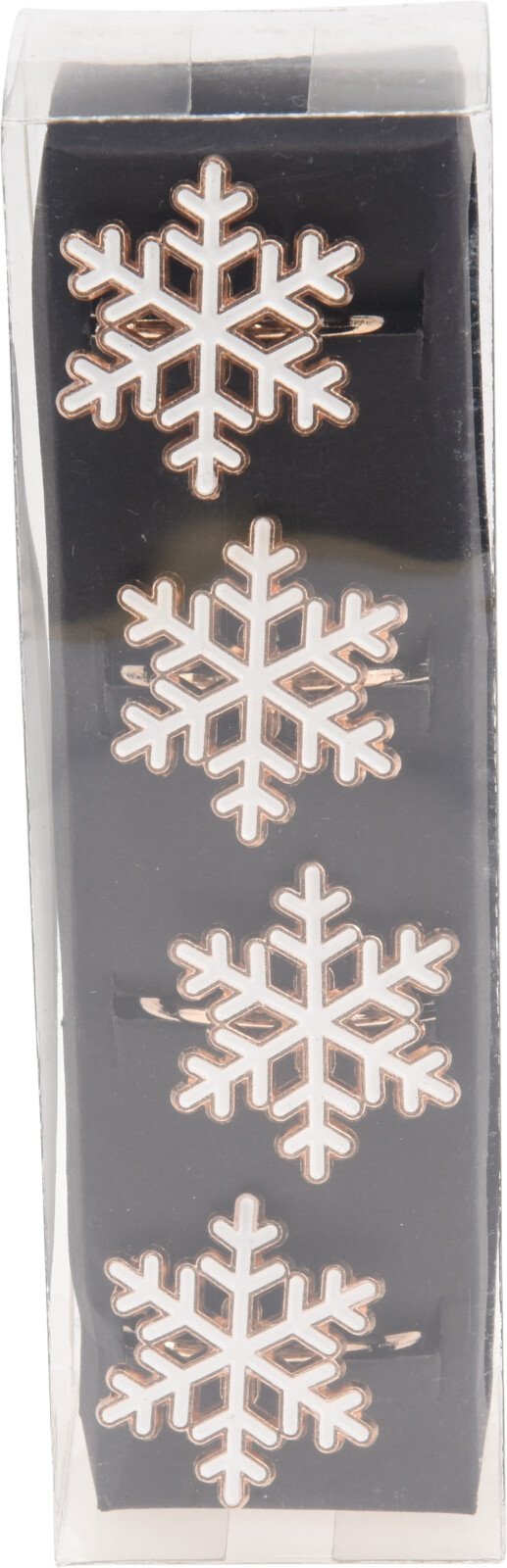 SERVIETRINGE SNEFNUG NR 2  HVID MED GULD KANT