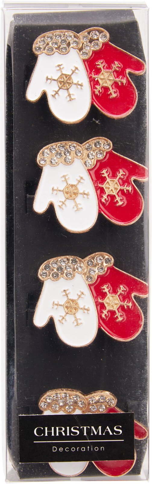 SERVIETRINGE 4 STK I SKE  JULELUFFER