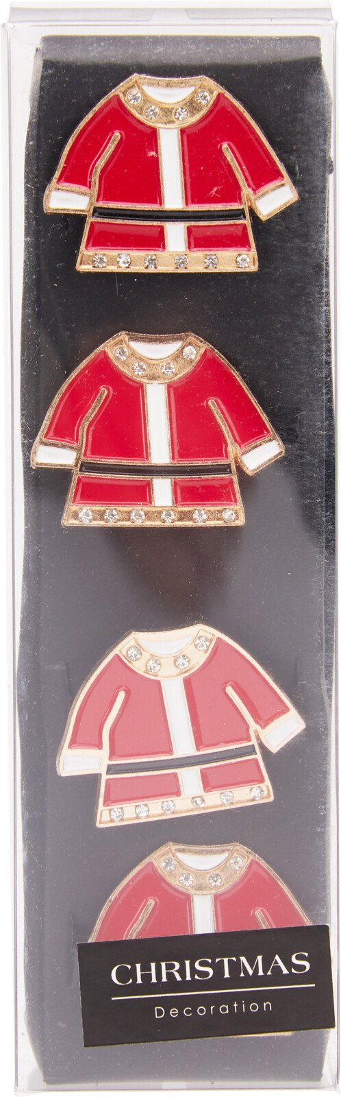 SERVIETRINGE 4 STK I SKE  JULEMANDSJAKKER