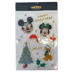 DISNEY MICKEY & VENNER VINDUESSTICKERS  HAPPY CHRISTMAS