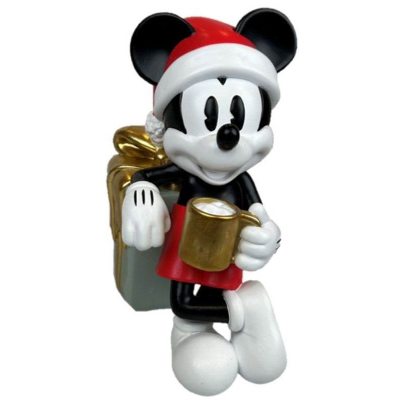 DISNEY MICKEY MOUSE JULEFIGUR  MED NISSEHUE, GAVE OG GLGG