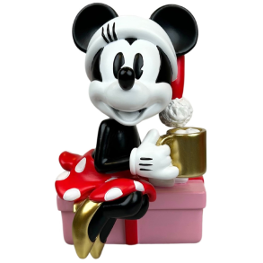 DISNEY MINNIE MOUSE JULEFIGUR  MED NISSEHUE, GAVE OG GLGG