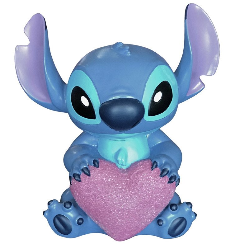 STITCH MED HJERTE, S�D OG FULD AF K�RLIGHEDSFIGUR � H23 CM