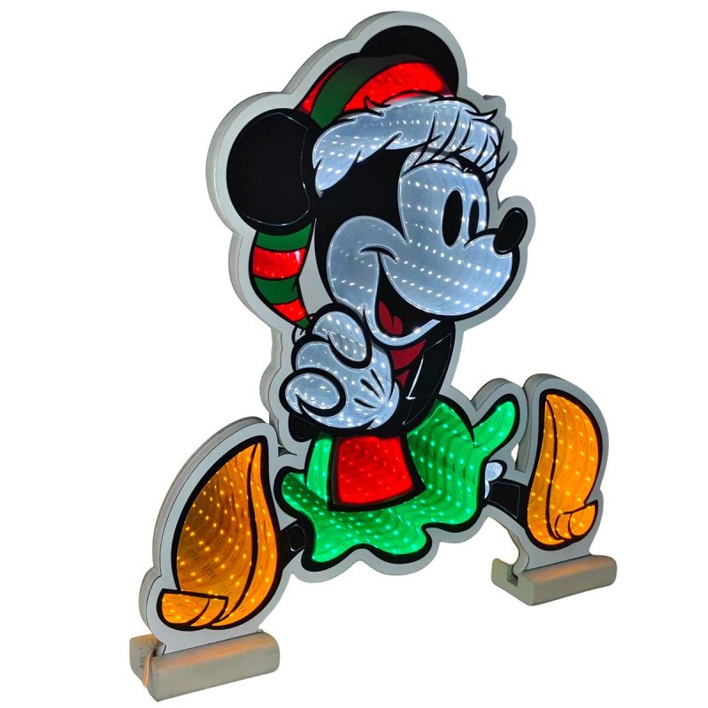 MINNIE MOUSE MED JULEHUE LED-DEKORATION � H40 CM