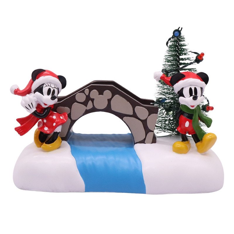 MICKEY OG MINNIE MOUSE ROMANTISK JULEFIGUR � H11 CM