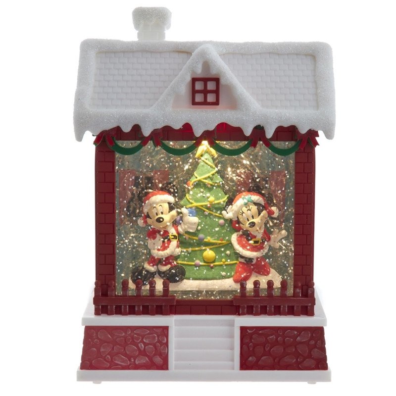 JULEHUS MED MINNIE &amp; MICKEY MOUSE  FLERFARVET