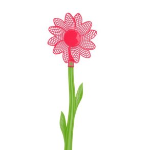 FLUESMKKER MED BLOMST  RD 1 