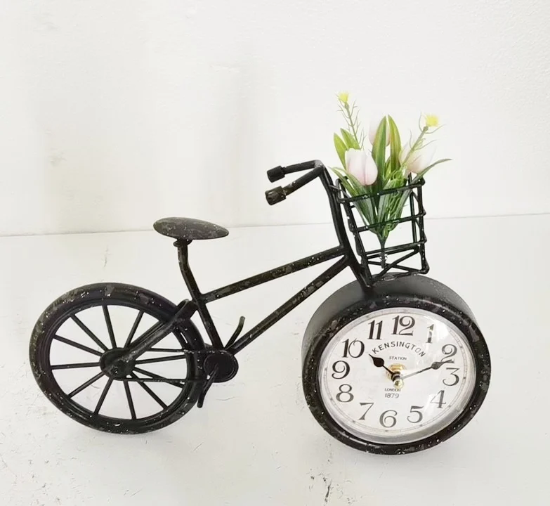 DEKORATIV BORDUR FORMET SOM CYKEL 30 X 20 CM  SORT