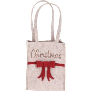 GAVEPOSE MED HANK 14 X 7 X 18 CM  HVID MED RD SLJE