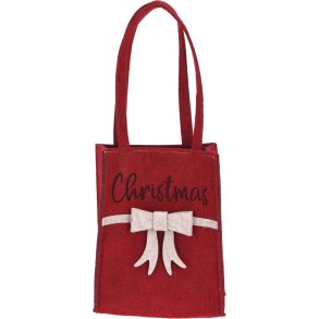 GAVEPOSE MED HANK 14 X 7 X 18 CM  RD MED HVID SLJE