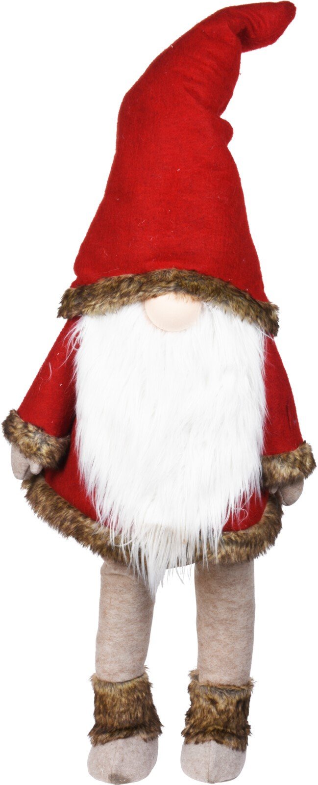 GNOME NISSE STENDE MED LED I SKGGET H158 CM  RD OG GR