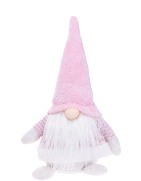 GNOME NISSE STENDE MED LED H41 CM  PINK