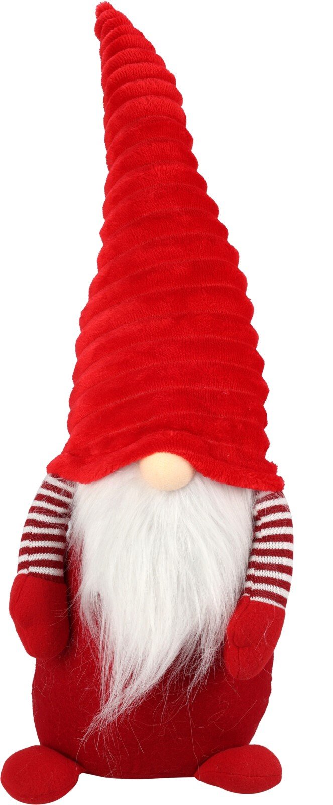 GNOME NISSE STENDE MED LED H57 CM  RD OG HVID