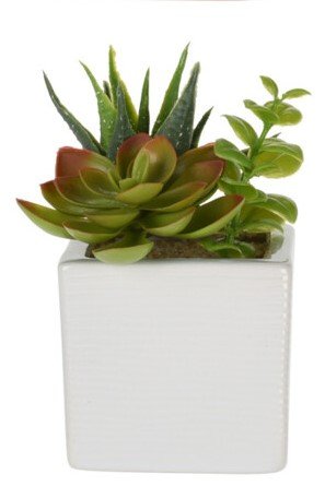 KUNSTIGE PLANTER I POTTE H15 CM NR 3  HVID 