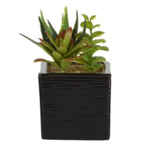 KUNSTIGE PLANTER I POTTE H15 CM NR 2  SORT