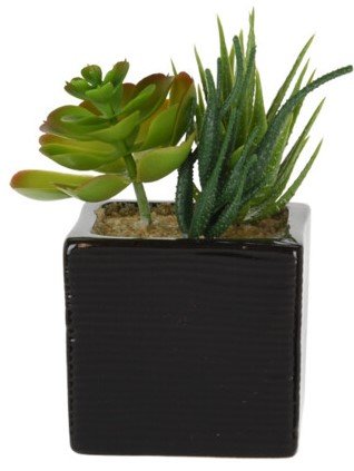 KUNSTIGE PLANTER I POTTE H15 CM NR 3  SORT