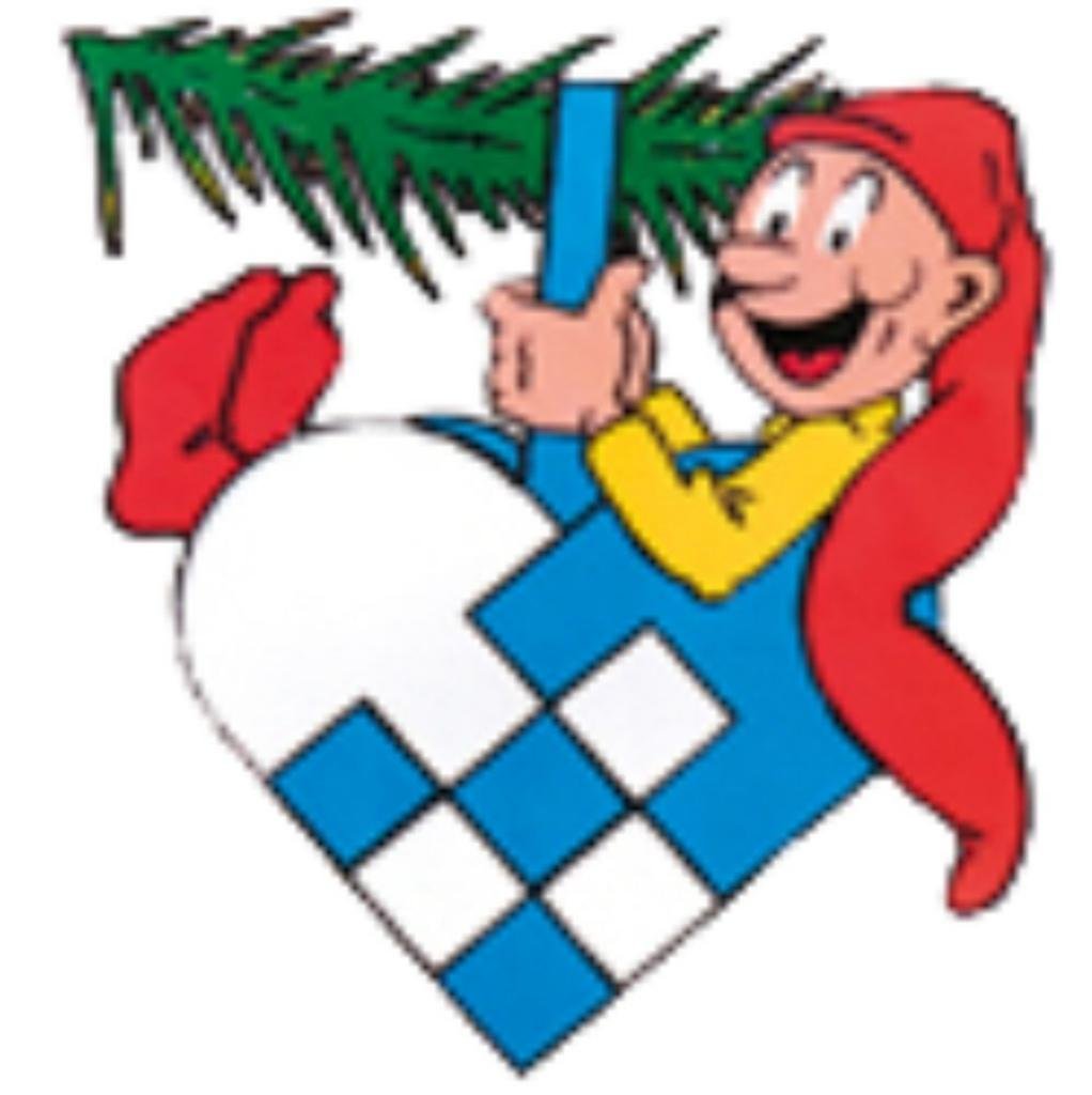 BRAMMING TR NISSE MED GRAN OG JULEHJERTE  40 CM 