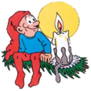 BRAMMING TR NISSE MED GRAN OG STEARINLYS  40 CM