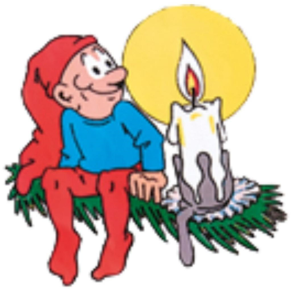 BRAMMING TR NISSE MED GRAN OG STEARINLYS  60 CM