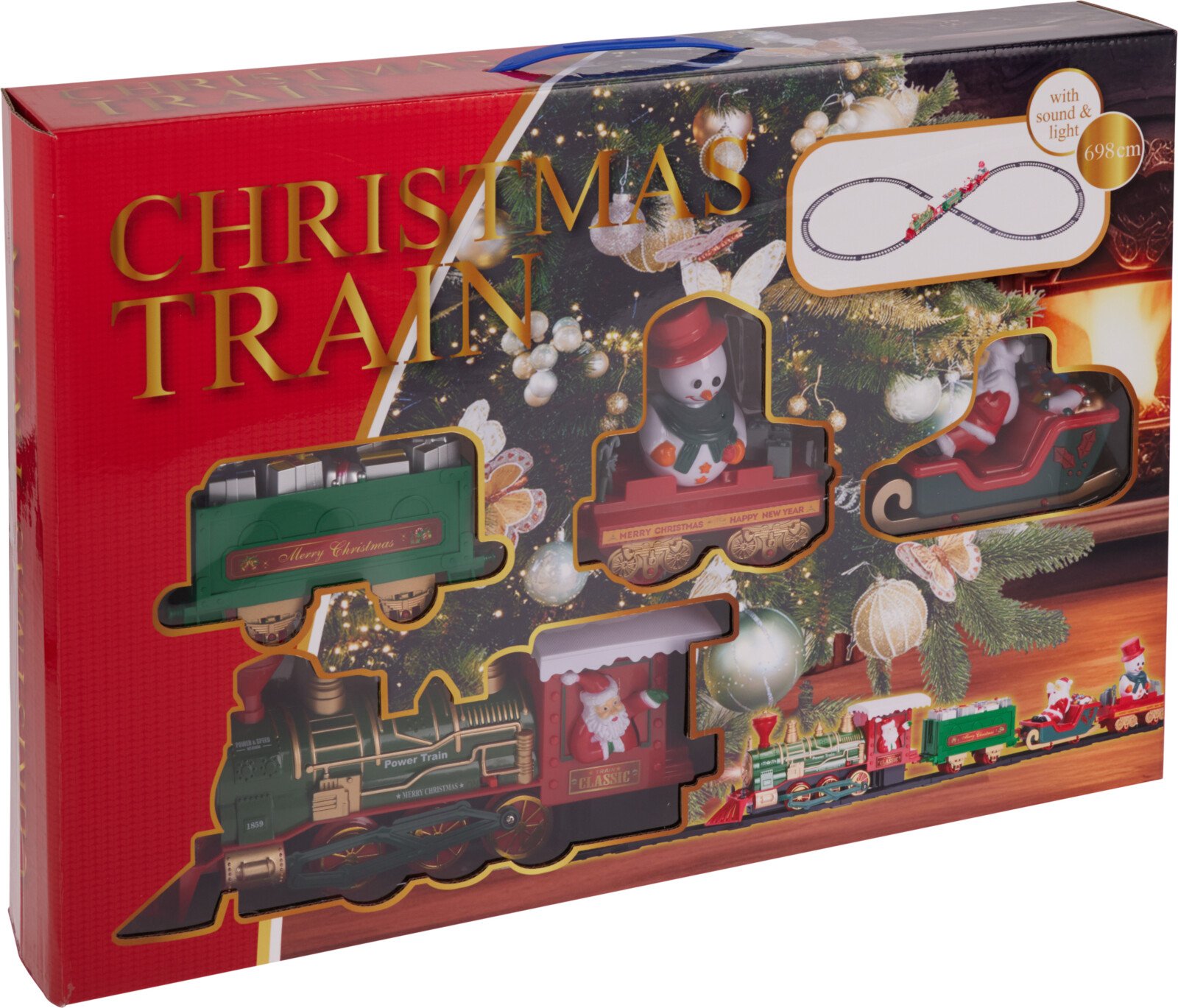 JULETOG 698 CM SKINNELNGDE  29 DELE MED LYD OG LYS