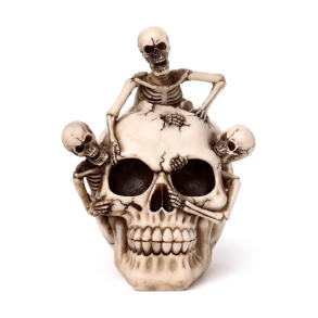 KRANIEFIGUR MED SKELETTER � H18 CM