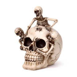 KRANIEFIGUR MED SKELETTER � H18 CM