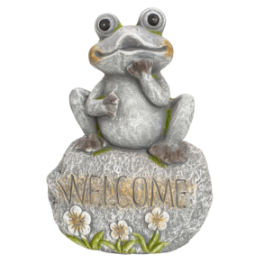 FR� P� STEN MED TEKSTEN �WELCOME� H44,5 CM � GR�