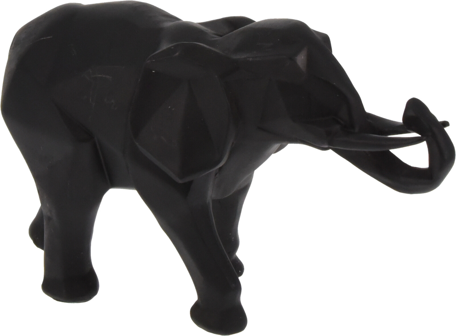 ELEFANT GEOMETRISK 15 CM  SORT