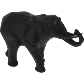 ELEFANT GEOMETRISK 15 CM  SORT