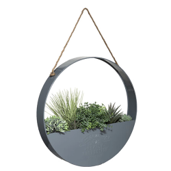 RUNDT PLANTEOPH�NG MED KUNSTIG PLANTER D44 CM � GR�