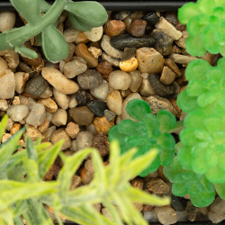 RUNDT METALOPH�NG MED DEKORATIV PLANTE H41 CM � SORT