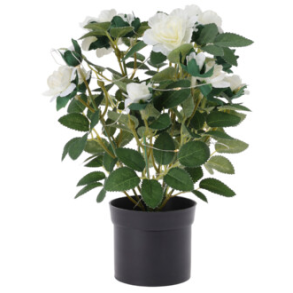 ROSENBLOMST MED 20 STK MICRO LED LYS  HVID