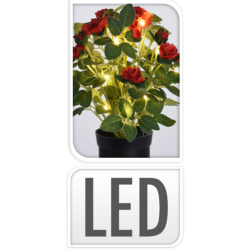ROSENBLOMST MED 20 STK MICRO LED LYS  RD