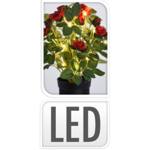 ROSENBLOMST MED 20 STK MICRO LED LYS  RD