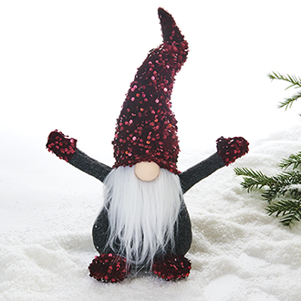 GNOME NISSE MED PAILLETTER  40 CM