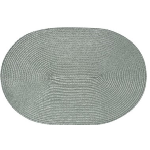 ELEGANT OVAL DKKESERVIET 44 X 29 CM  LYSEGRN