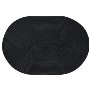 ELEGANT OVAL DKKESERVIET 44 X 29 CM  SORT