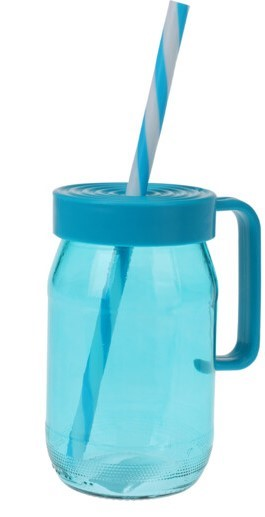 DRIKKEGLAS MED HANK, LG OG SUGERR 370 ML  BL 