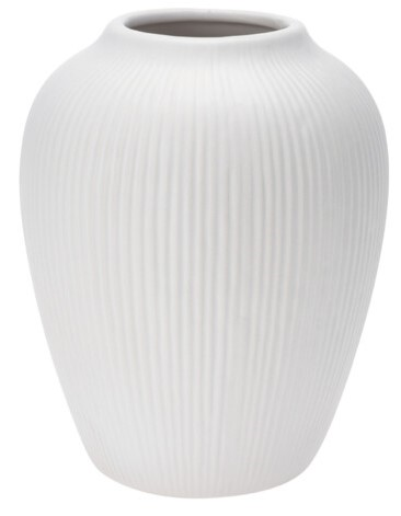 KERAMISK VASE H17,8 CM  HVID 