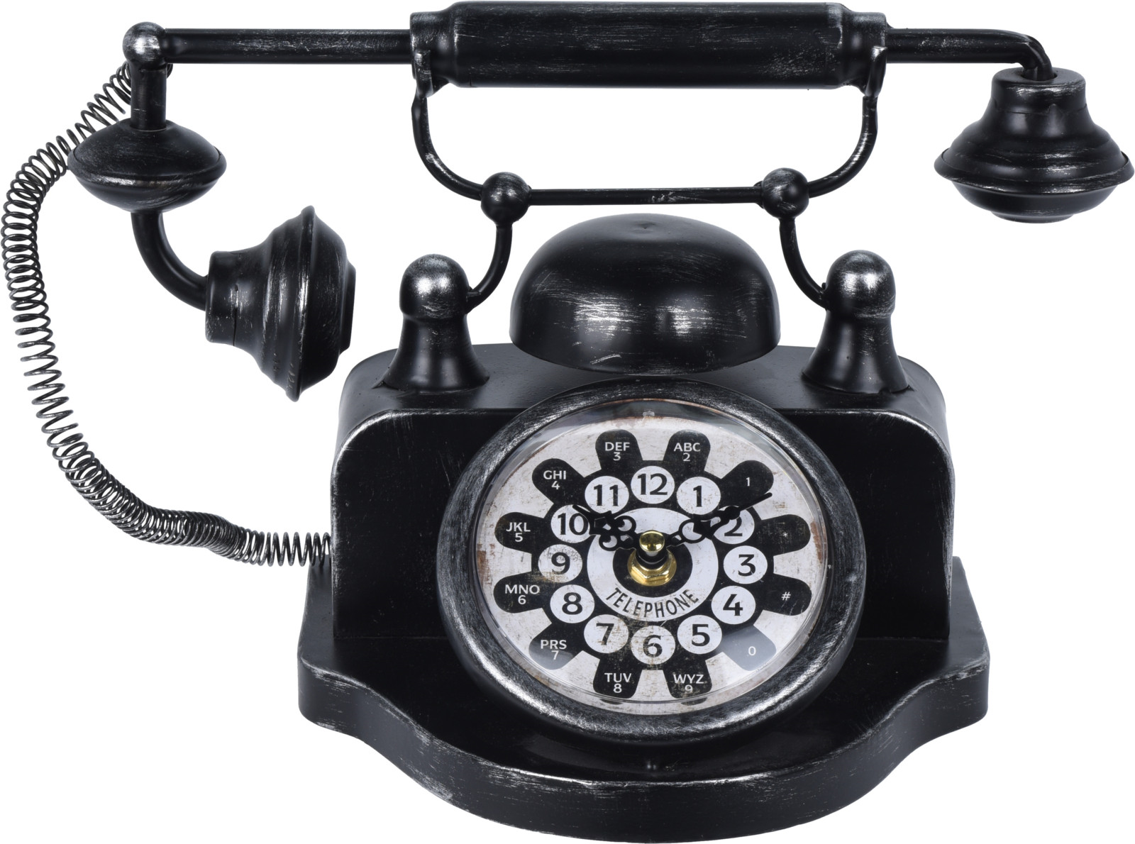 BORDUR I RETRO TELEFON-DESIGN  SORT