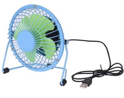 VENTILATOR MED USB STIK  BL / GRN