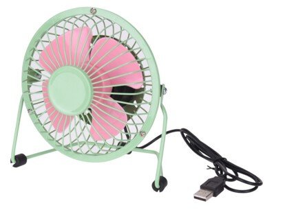 VENTILATOR MED USB STIK  GRN / PINK