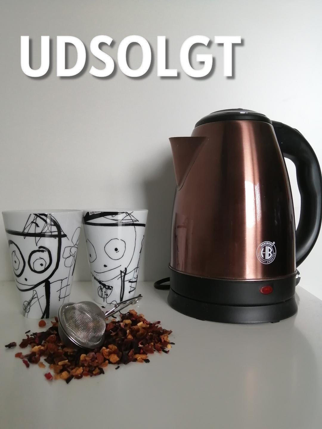 HERZBERG HG-5011 ELKEDEL 1,8L1500W I RUSTFRIT ST�L � KOBBER