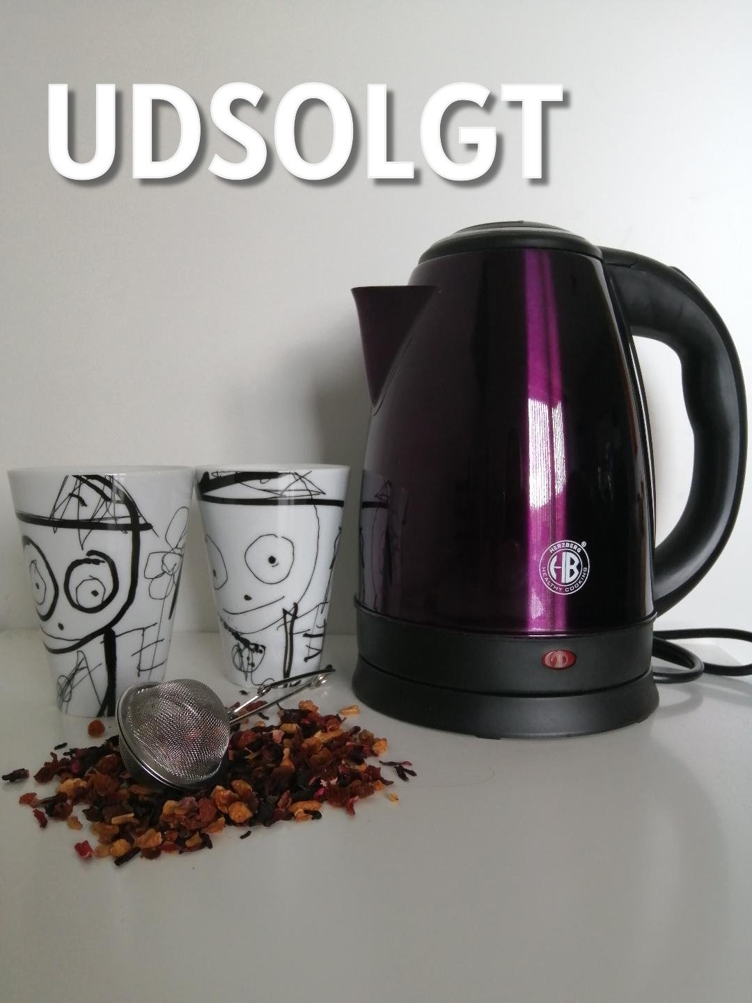 HERZBERG HG-5011 ELKEDEL 1,8L 1500W I RUSTFRIT ST�L � LILLA