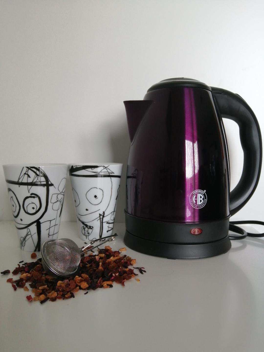 HERZBERG HG-5011 ELKEDEL 1,8L 1500W I RUSTFRIT STL  LILLA