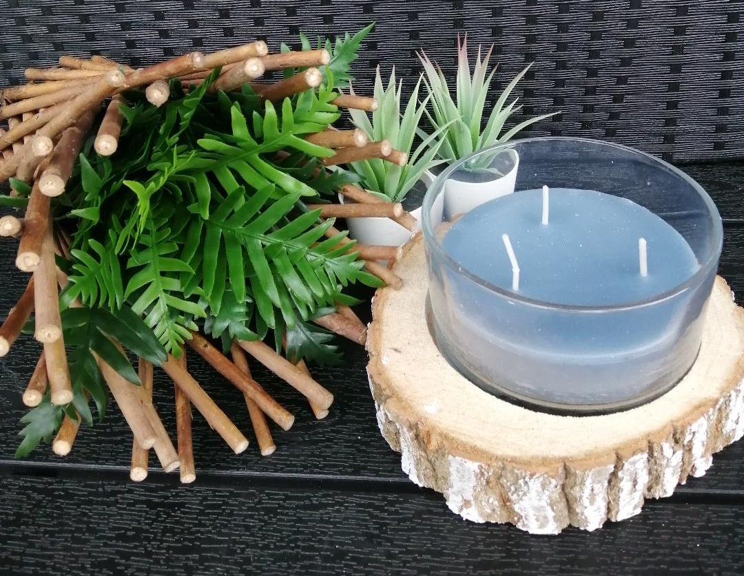 3 I 1 ELEGANT LYSESTAGE KOMBINATION LYS, GLAS OG TR  BL