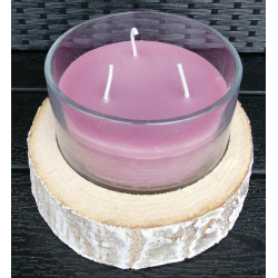 3 I 1 ELEGANT LYSESTAGE KOMBINATION LYS, GLAS OG TR  ROSA